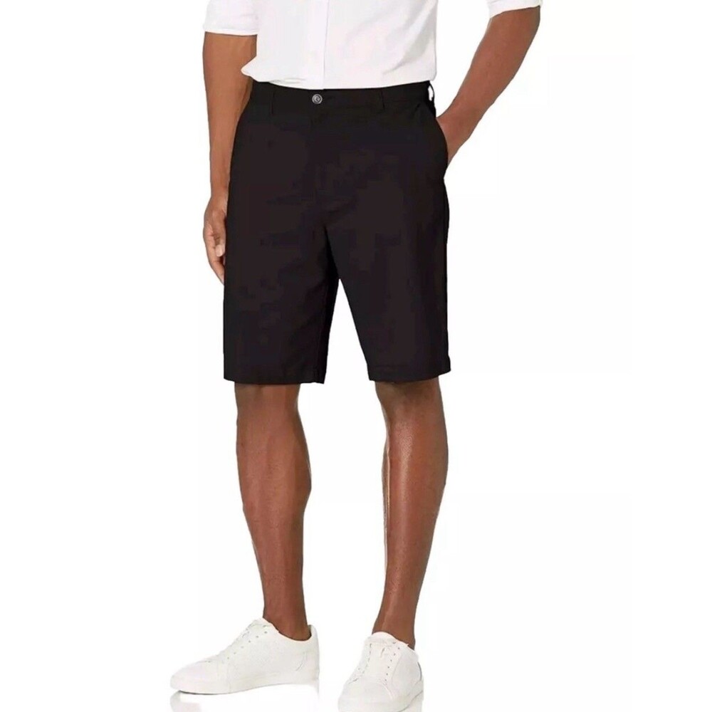 Men's Dockers Backswing Shorts Black Flat Front D4 Relaxed Fit Golf Comfort SZ38